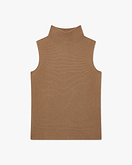 Soffio Mock Neck Top Pullover - Camel