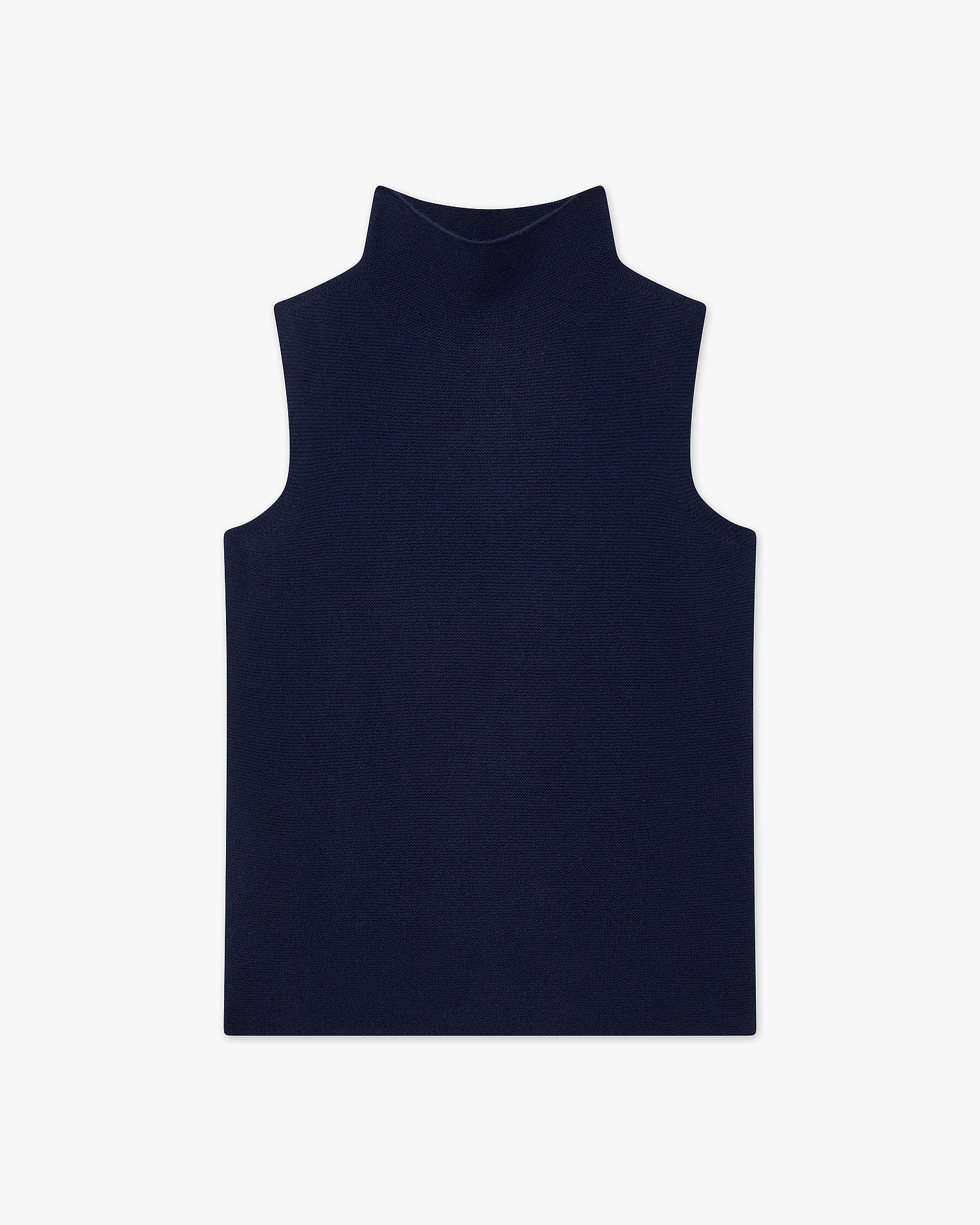 Soffio Mock Neck Top - Blue Cashmere