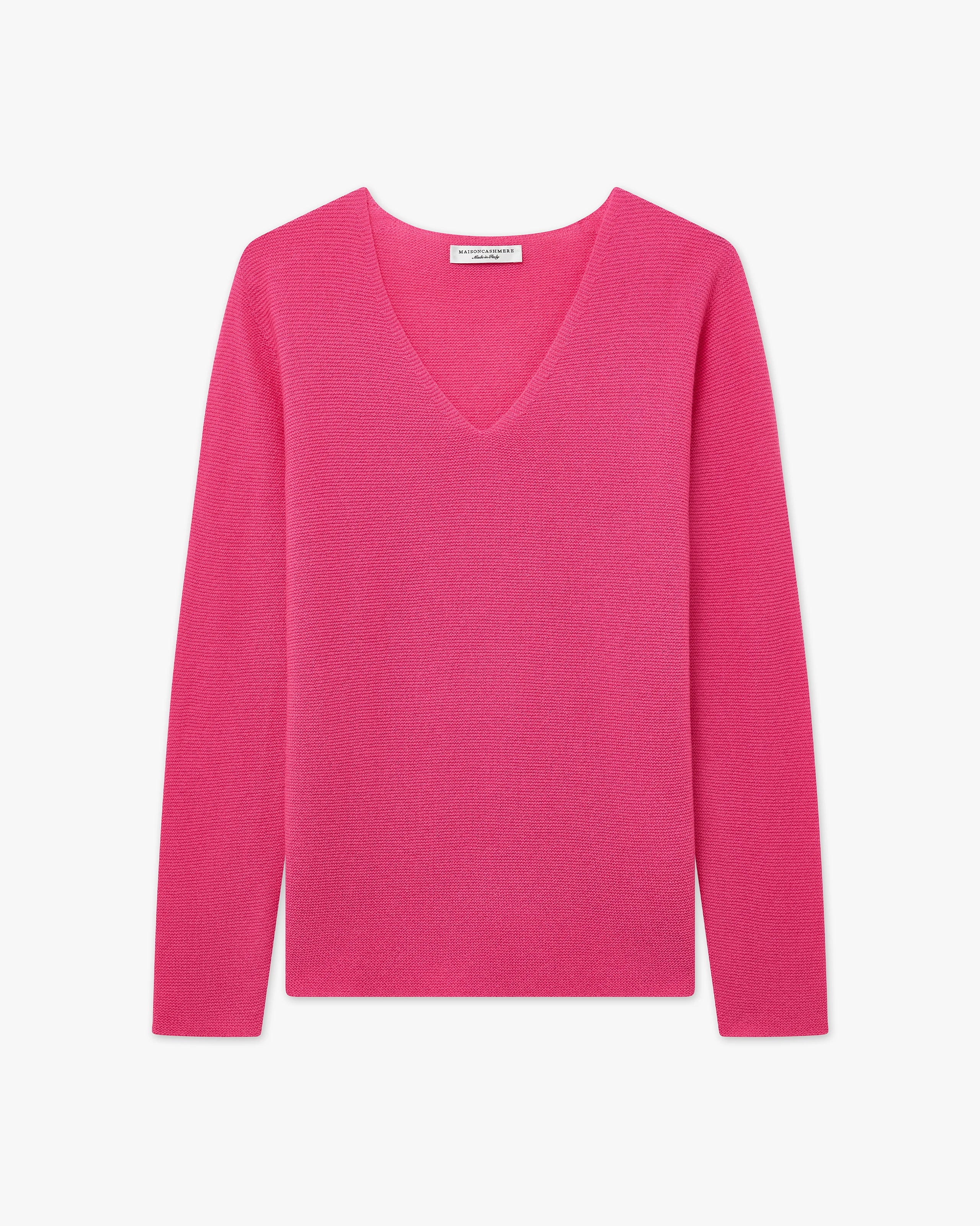 Women's Soffio V-Neck Sweater - Fuchsia Cashmere