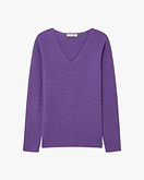 Pull Col V Soffio Femme - Violet