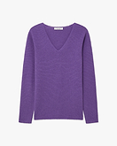 Pull Col V Soffio Femme - Violet