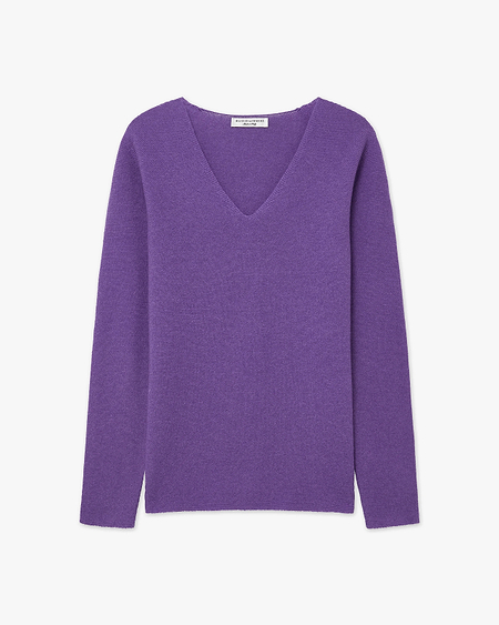 Women's Soffio V-Neck Sweater - Purple Cashmere