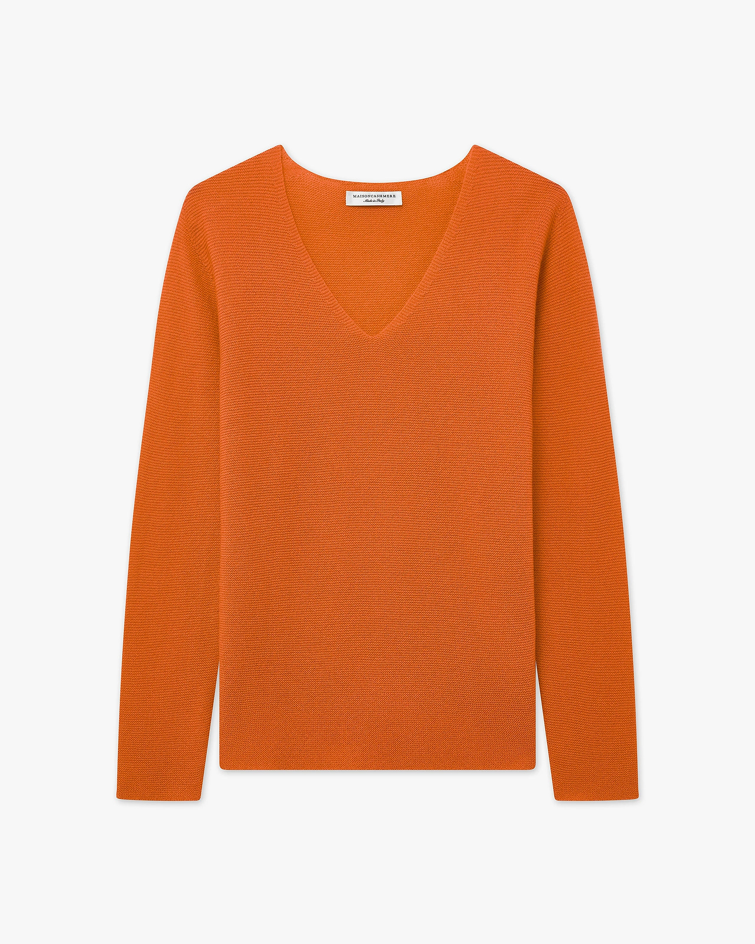 Women's Soffio V-Neck Sweater - Orange Cashmere