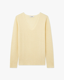 Pull Col V Soffio Femme - Jaune