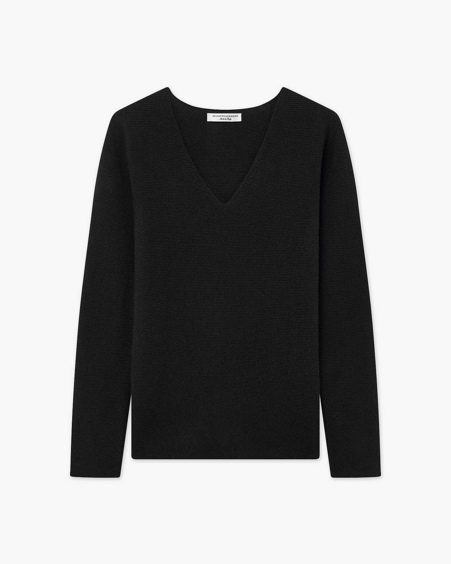 Women's Soffio V-Neck Sweater - Black Cashmere
