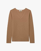 Pull Col V Soffio Femme - Camel
