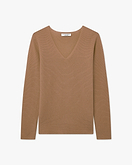 Pull Col V Soffio Femme - Camel