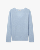 Pull Col V Soffio Femme - Bleu Clair