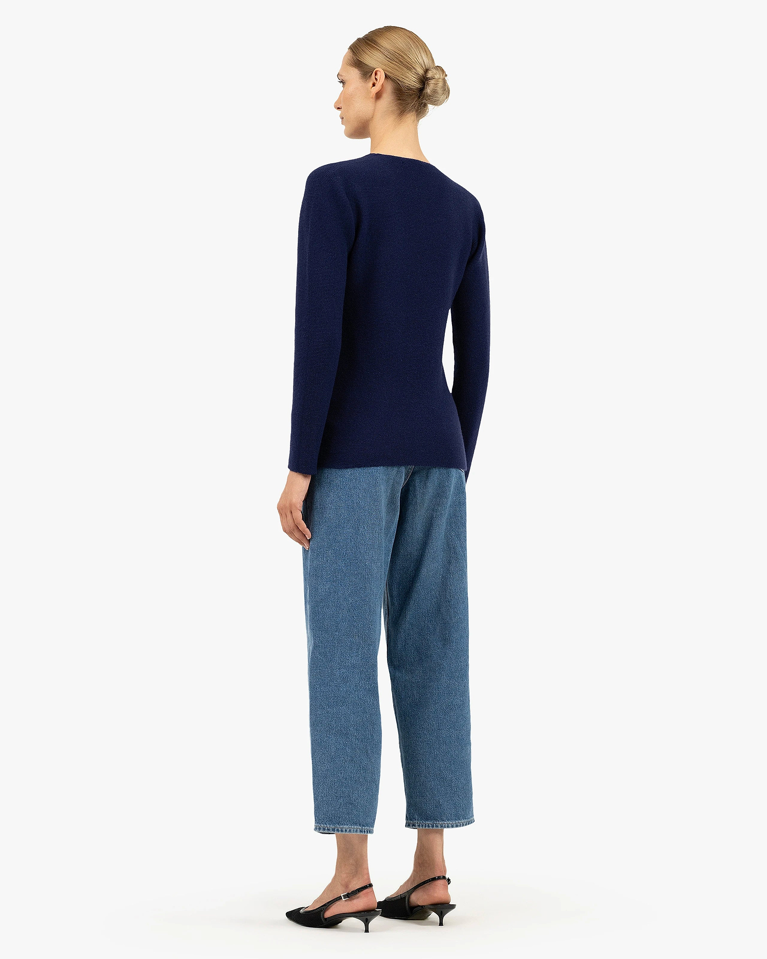 Women's Soffio V-Neck Sweater - Blue Cashmere