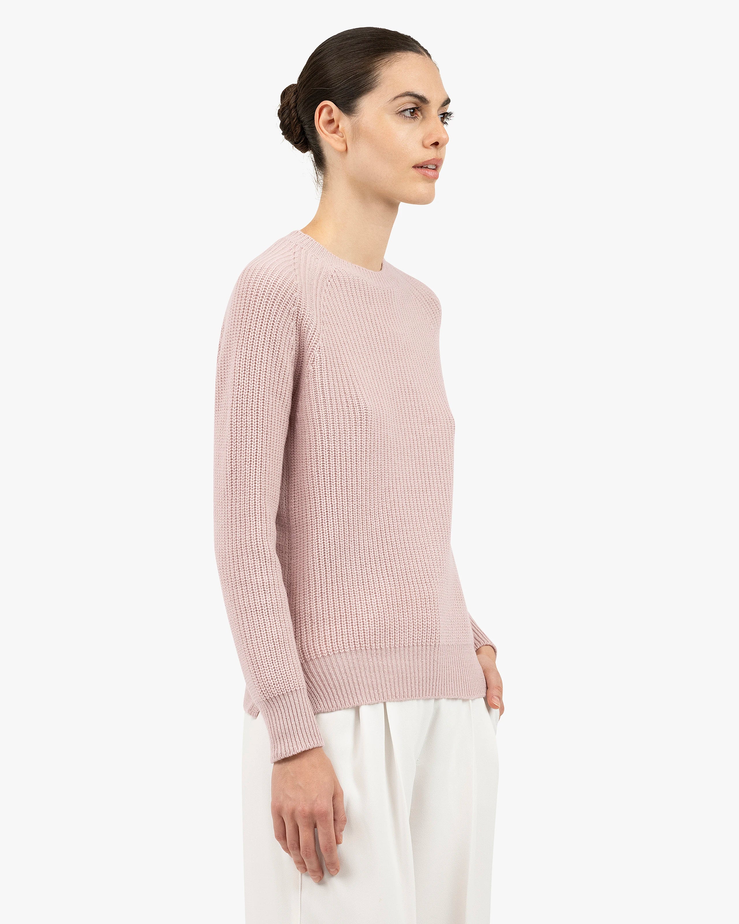 Women's Sorapis Crew Neck Sweater - Rose Cashmere