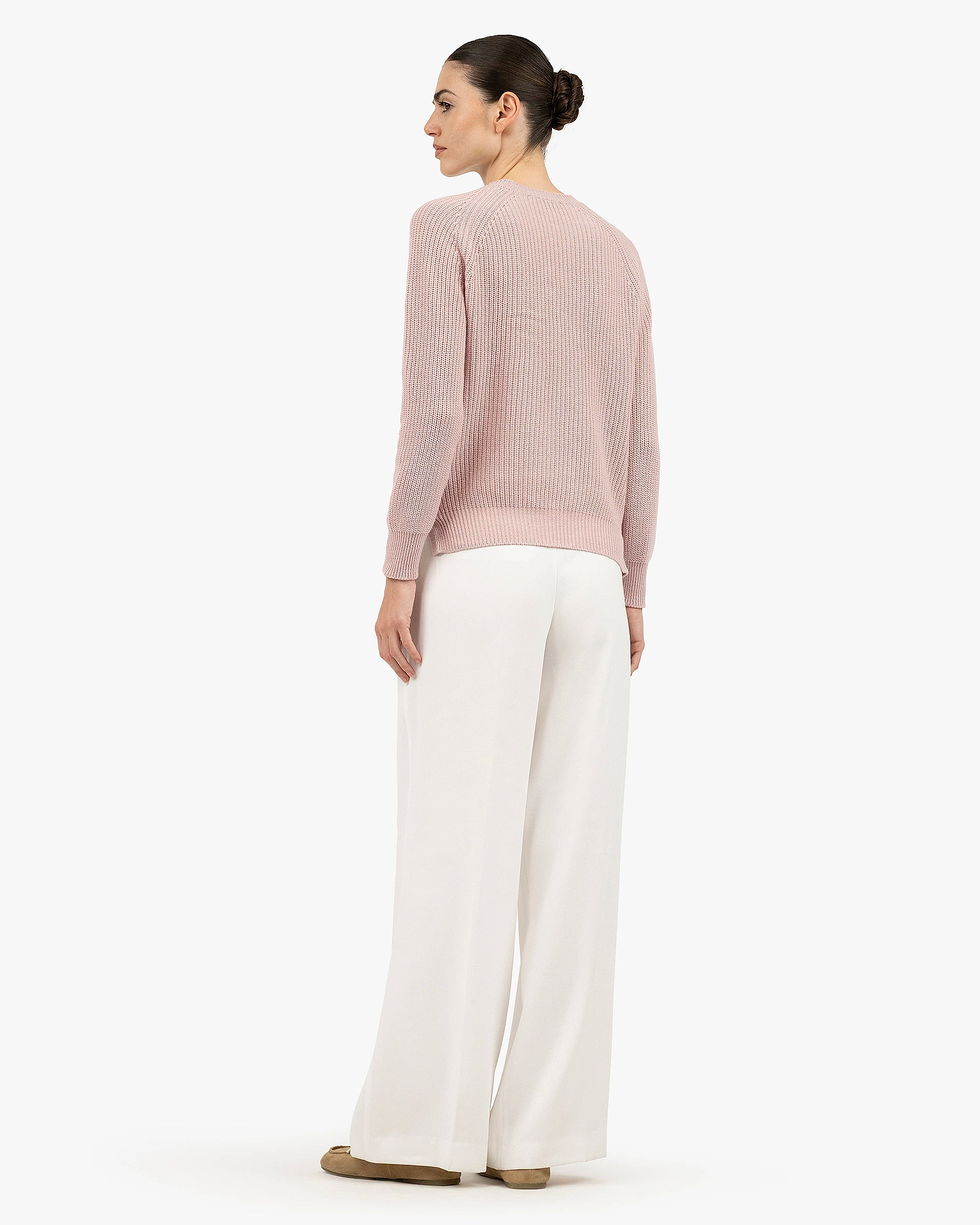 Women's Sorapis Crew Neck Sweater - Rose Cashmere