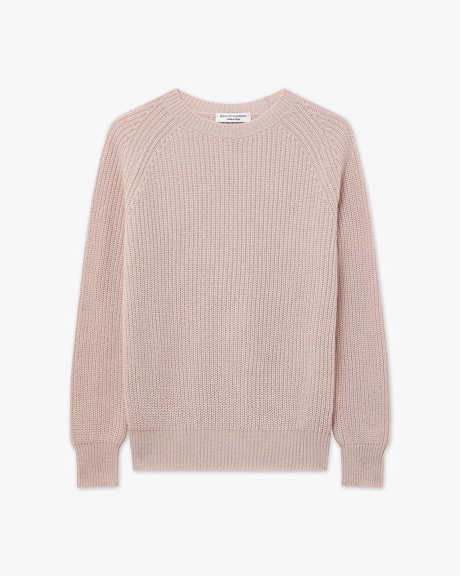 Women's Sorapis Crew Neck Sweater - Rose Cashmere