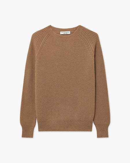 Women's Sorapis Crew Neck Sweater - Camel Cashmere