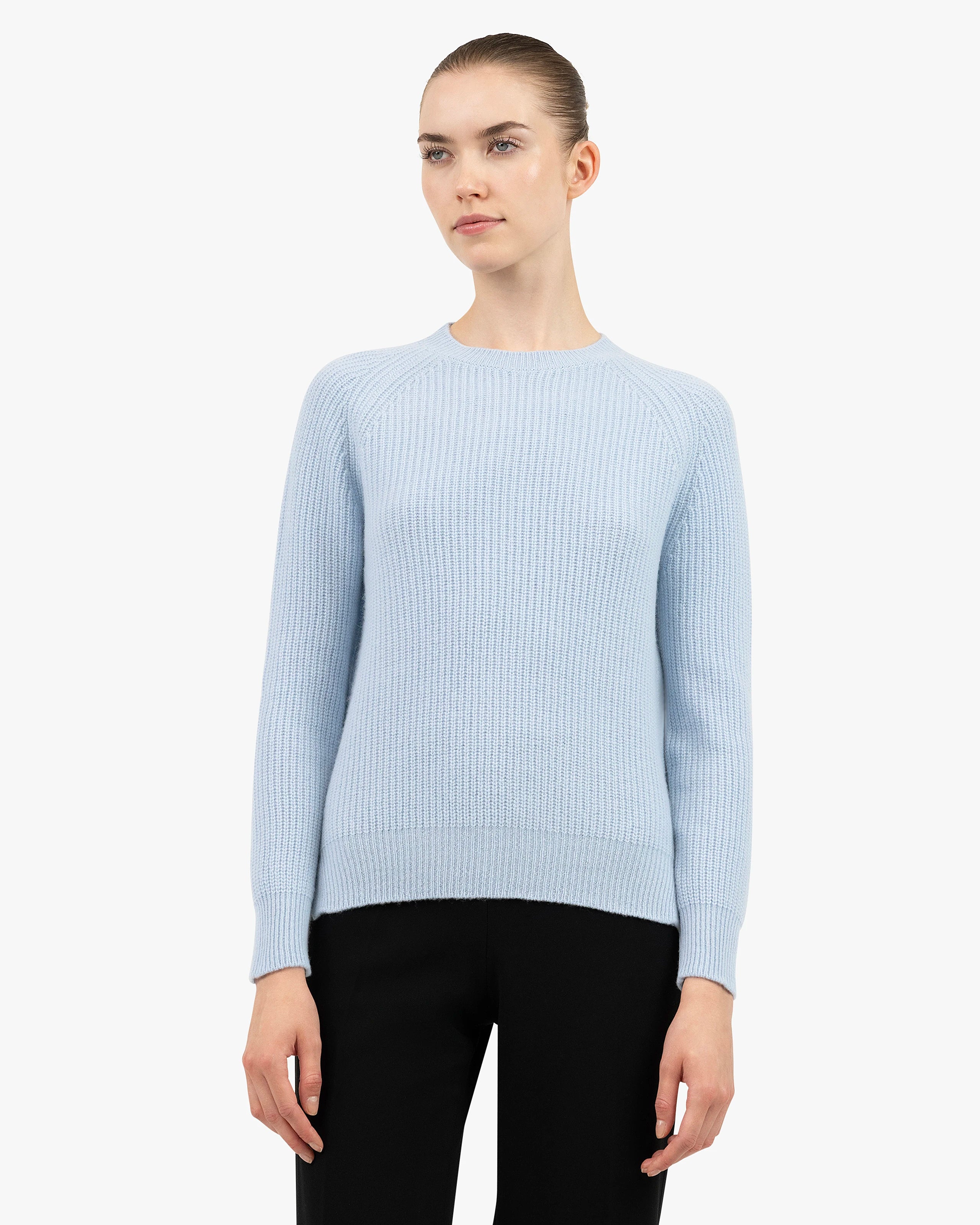 Women's Sorapis Crew Neck Sweater - Light Blue Cashmere