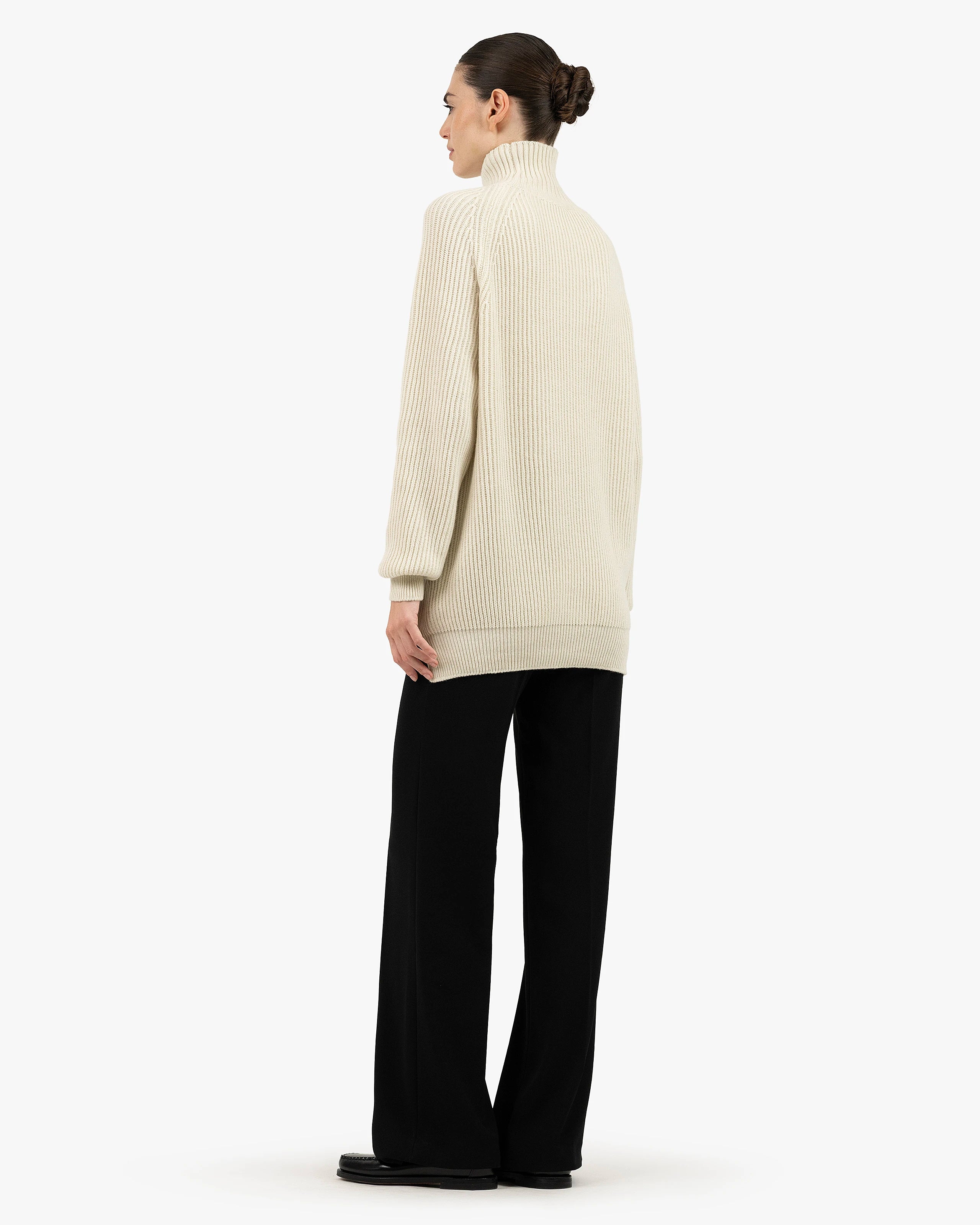 Sorapis Mock Neck Sweater - White Cashmere