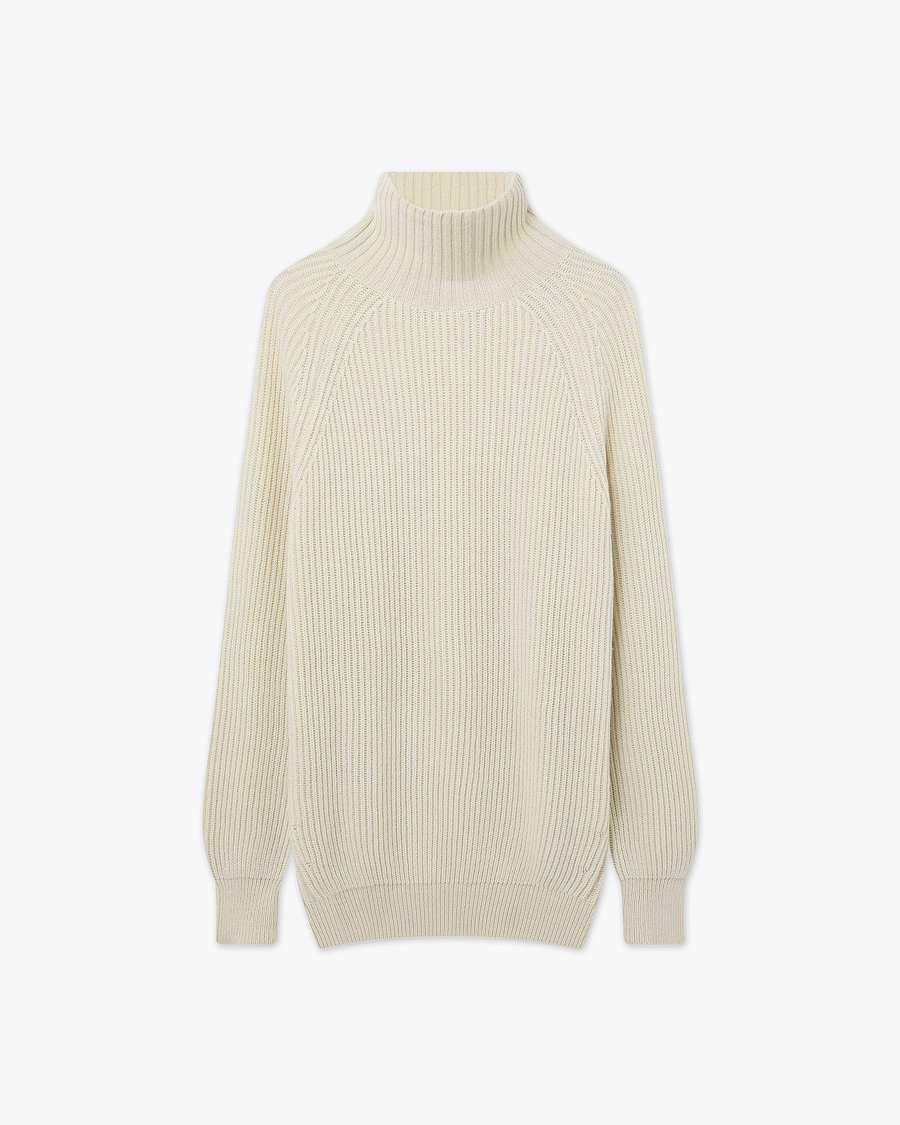 Sorapis Mock Neck Sweater - White Cashmere