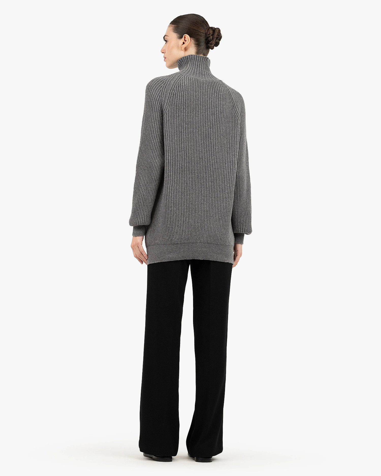 Sorapis Mock Neck Sweater - Grey Cashmere