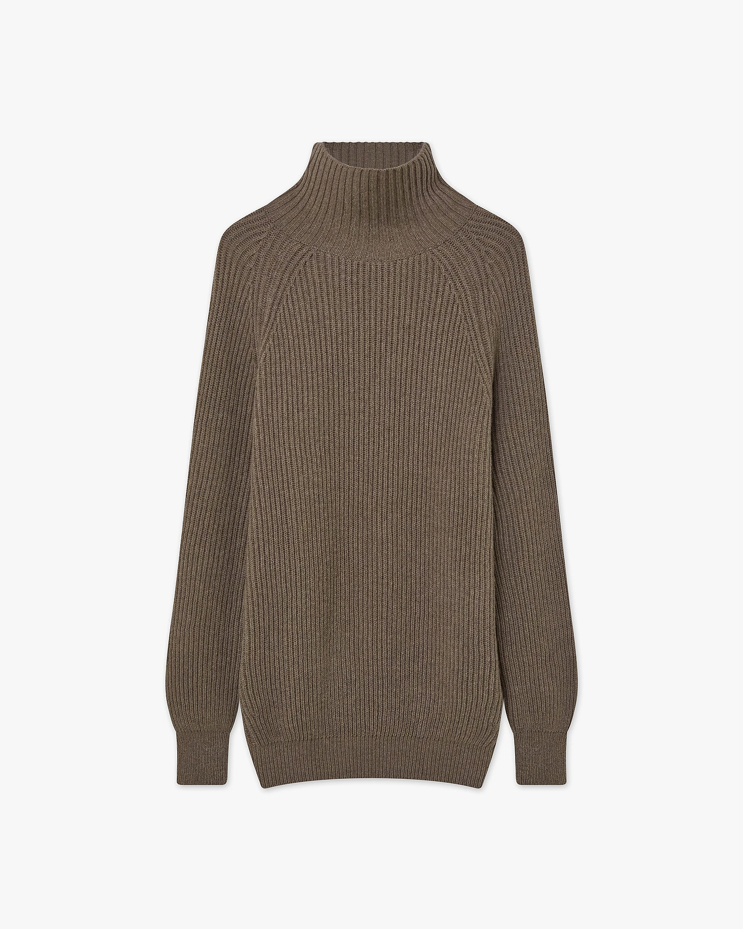 Sorapis Mock Neck Sweater - Brown Cashmere