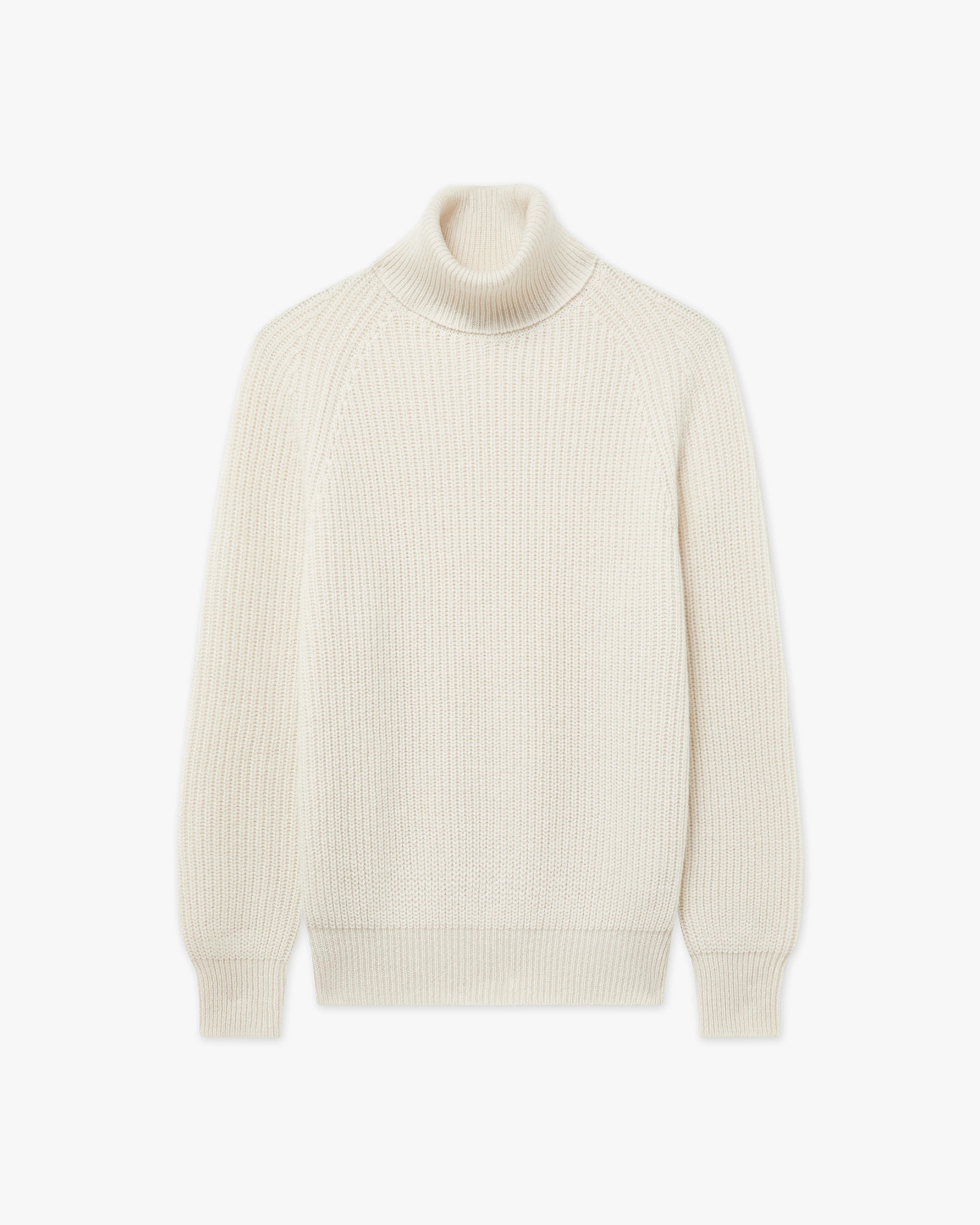 Women's Sorapis Cashmere Turtleneck Sweater - White | MaisonCashmere