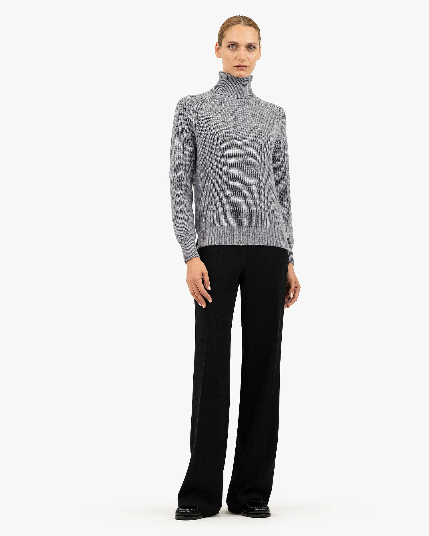 Women's Sorapis Turtleneck Sweater - Medium Grey Cashmere
