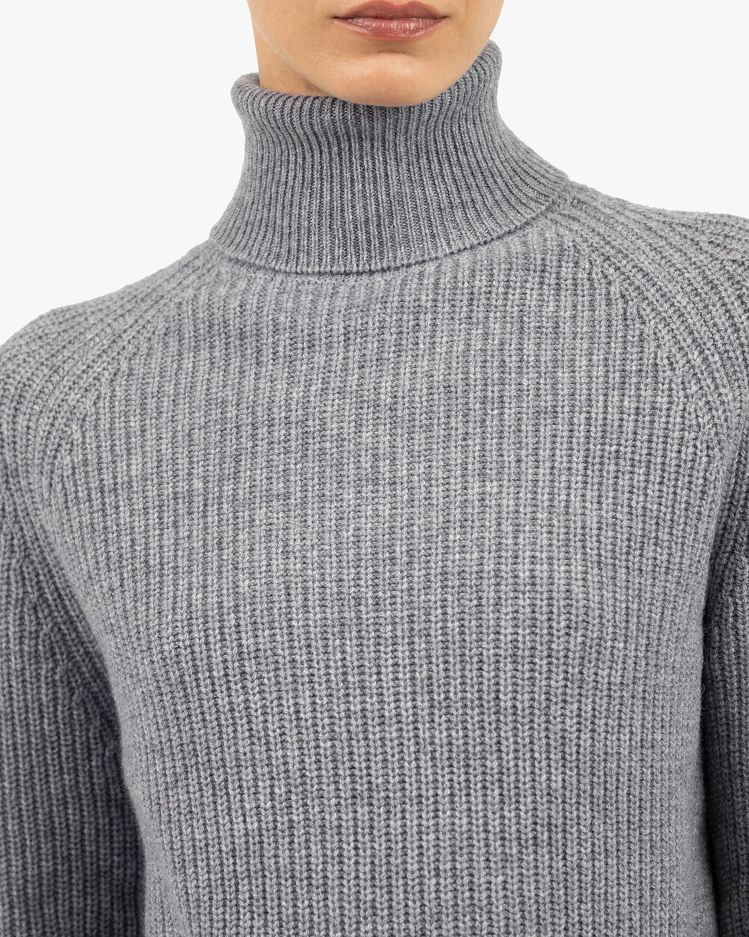 Women's Sorapis Turtleneck Sweater - Medium Grey Cashmere