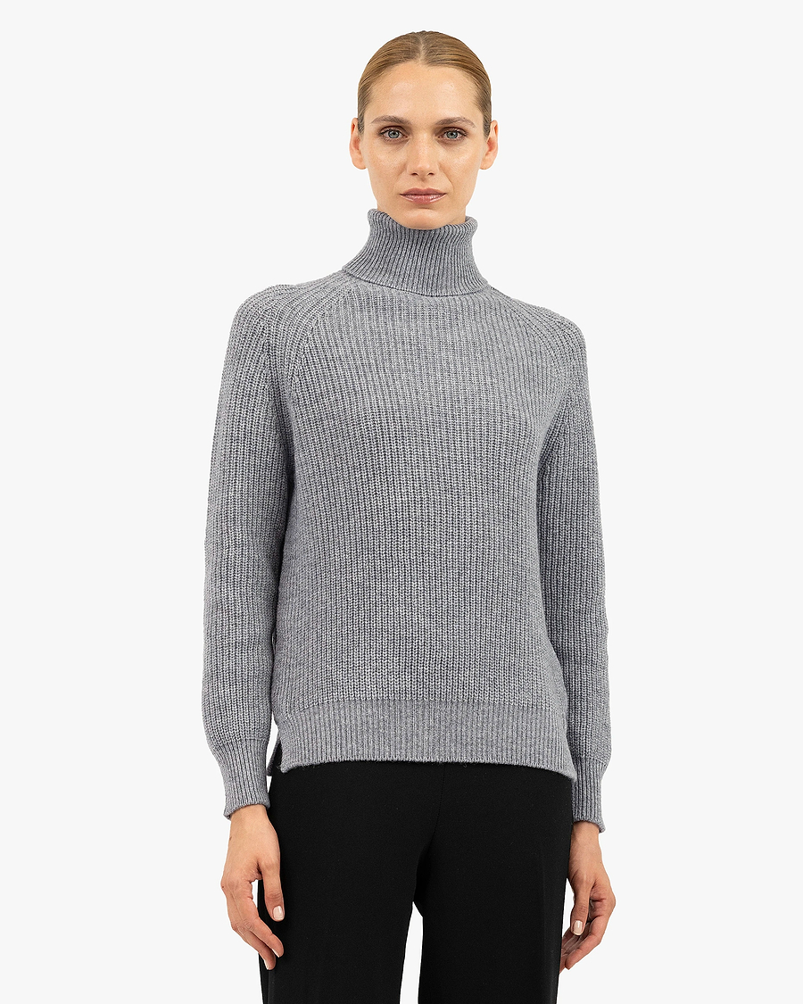 Women's Sorapis Turtleneck Sweater - Medium Grey Cashmere