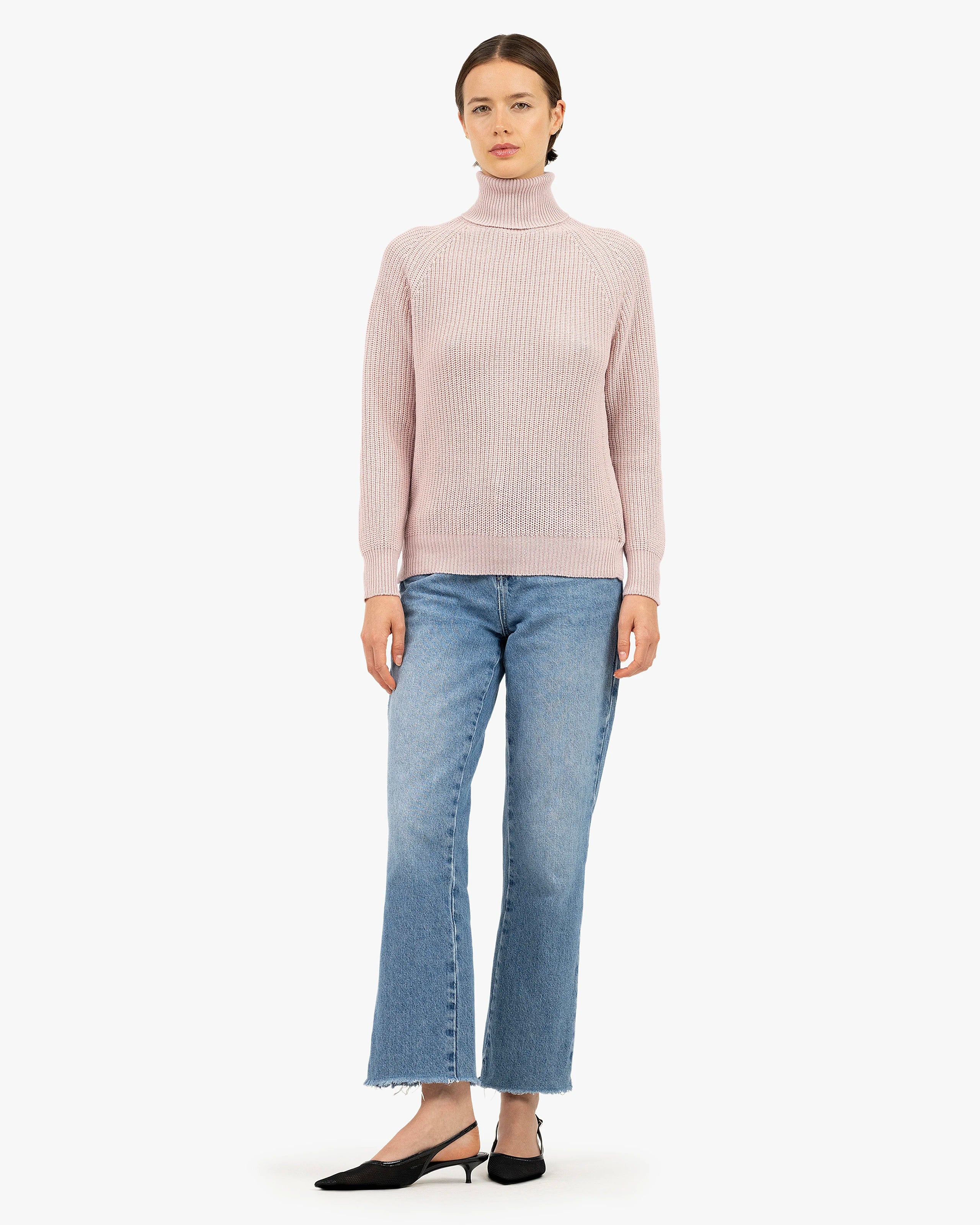 Women's Sorapis Turtleneck Sweater - Rose Cashmere