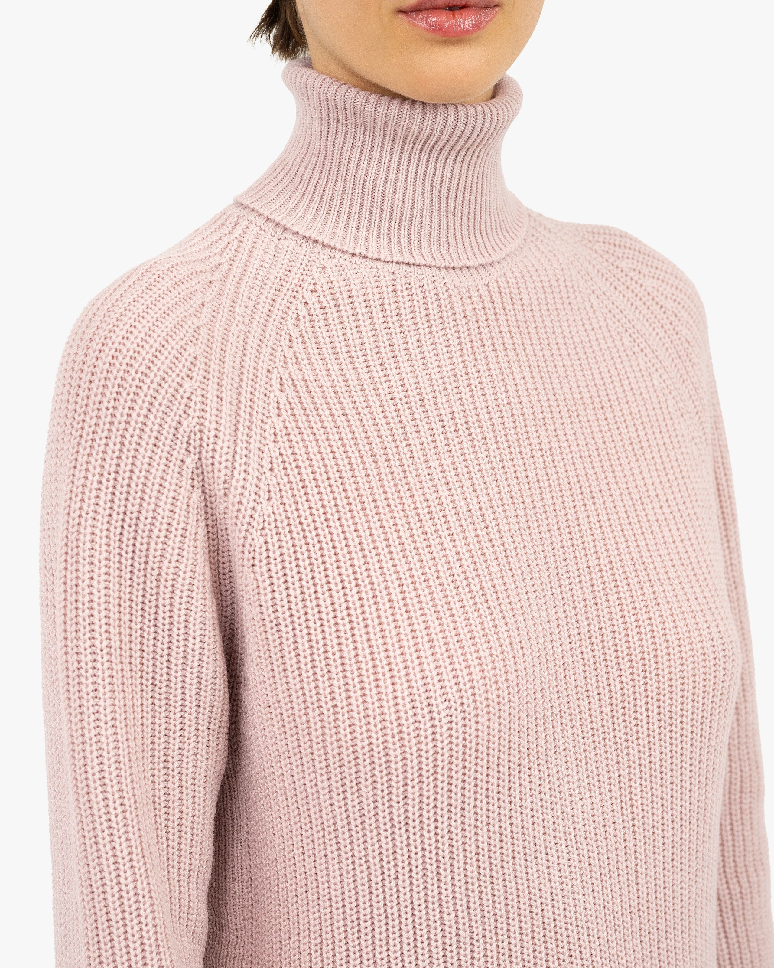 Women's Sorapis Turtleneck Sweater - Rose Cashmere
