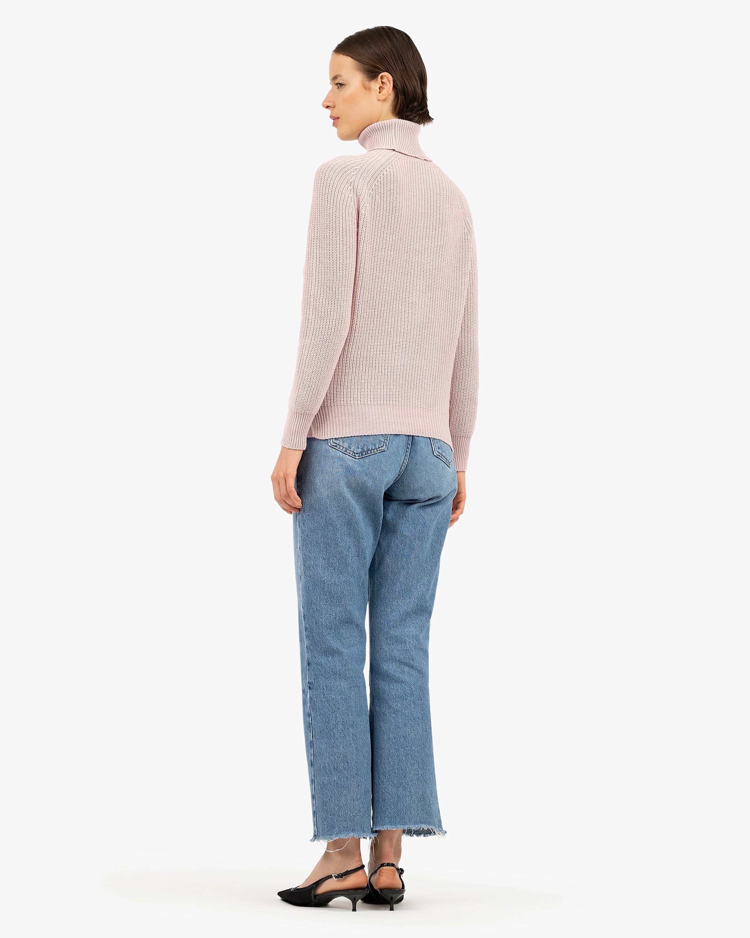 Women's Sorapis Turtleneck Sweater - Rose Cashmere