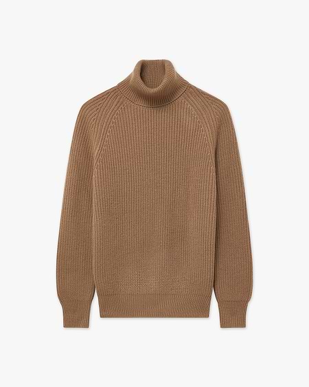 Women's Sorapis Cashmere Turtleneck Sweater - Camel | MaisonCashmere Women's Sorapis Cashmere Turtleneck Sweater - Camel | MaisonCashmere