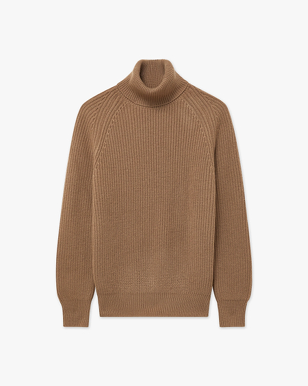 Women's Sorapis Turtleneck Sweater - Camel Cashmere