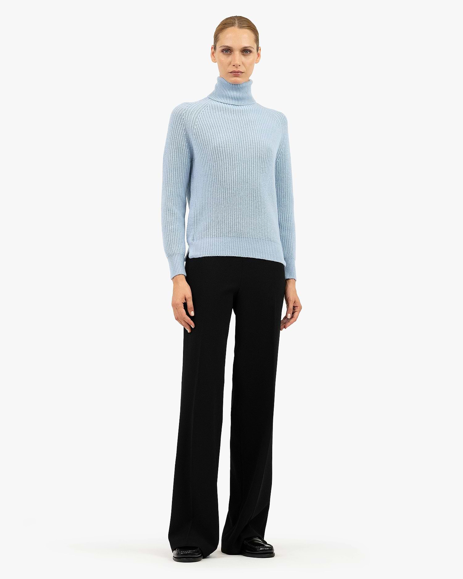 Women's Sorapis Cashmere Turtleneck Sweater - Light Blue Women's Sorapis Cashmere Turtleneck Sweater - Light Blue