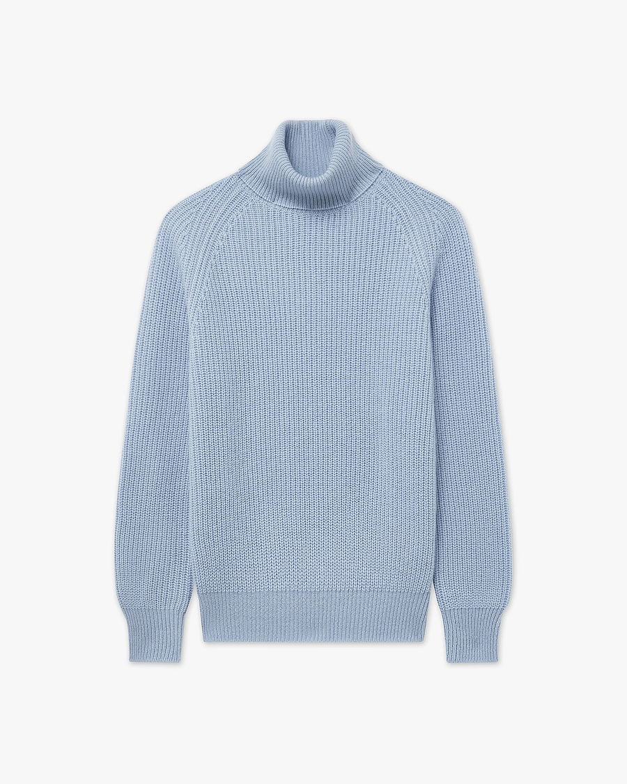 Women's Sorapis Turtleneck Sweater - Light Blue Cashmere