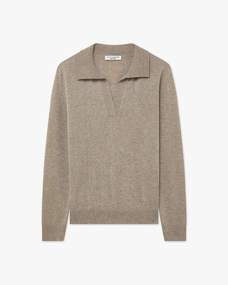 Women's Stresa Polo Sweater - Taupe Cashmere