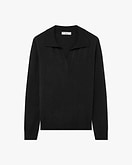 Stresa Polo-Strickpullover Damen - Schwarz