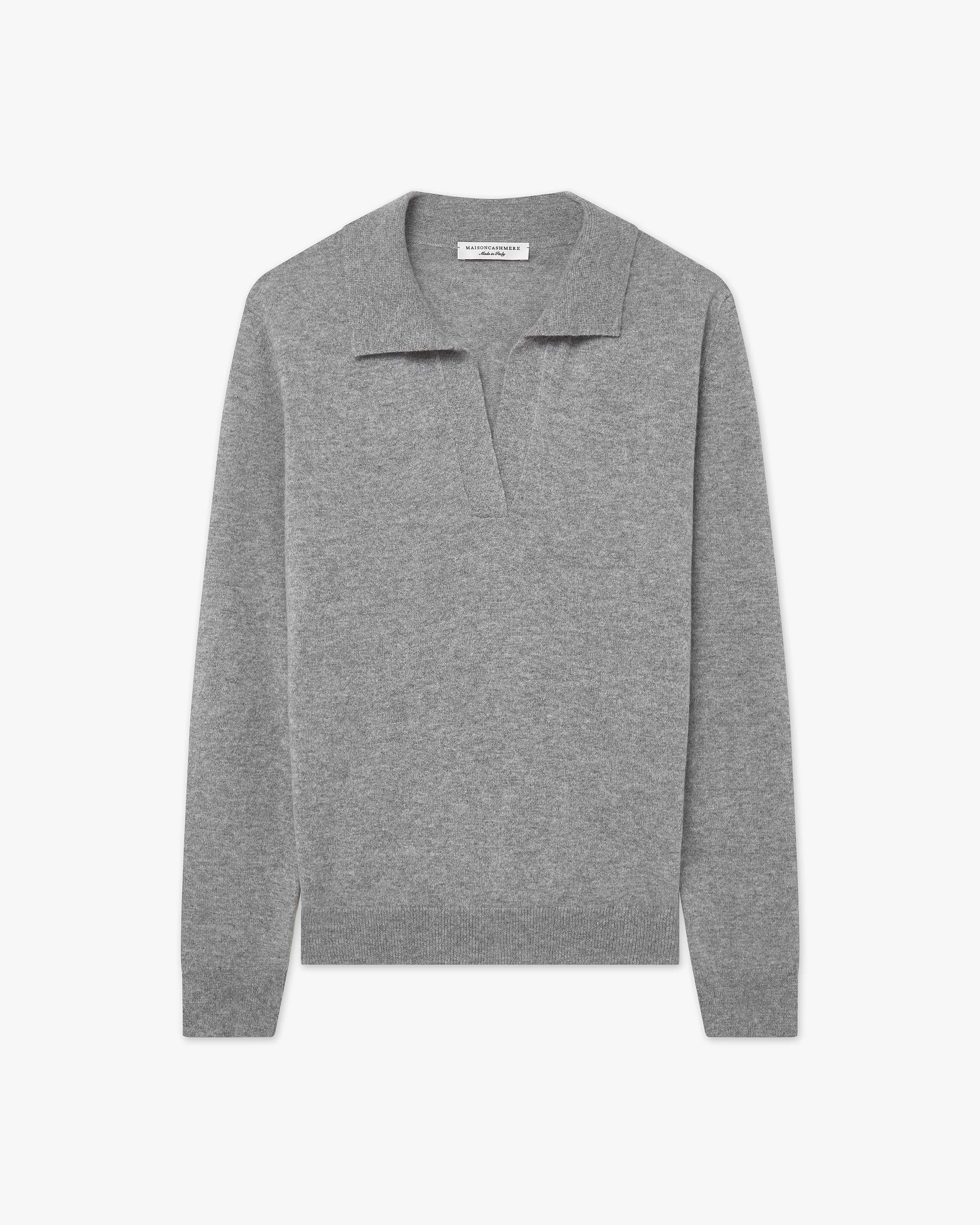トップス clesste cashmere knit polo shirt size 1 Shrunken Polo - Midnight – Guest In Residence