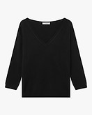 Stresa V-Ausschnittpullover Damen - Schwarz