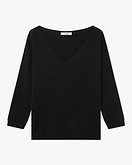 Stresa V-Ausschnittpullover Damen - Schwarz