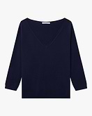Stresa V-Ausschnittpullover Damen - Blau