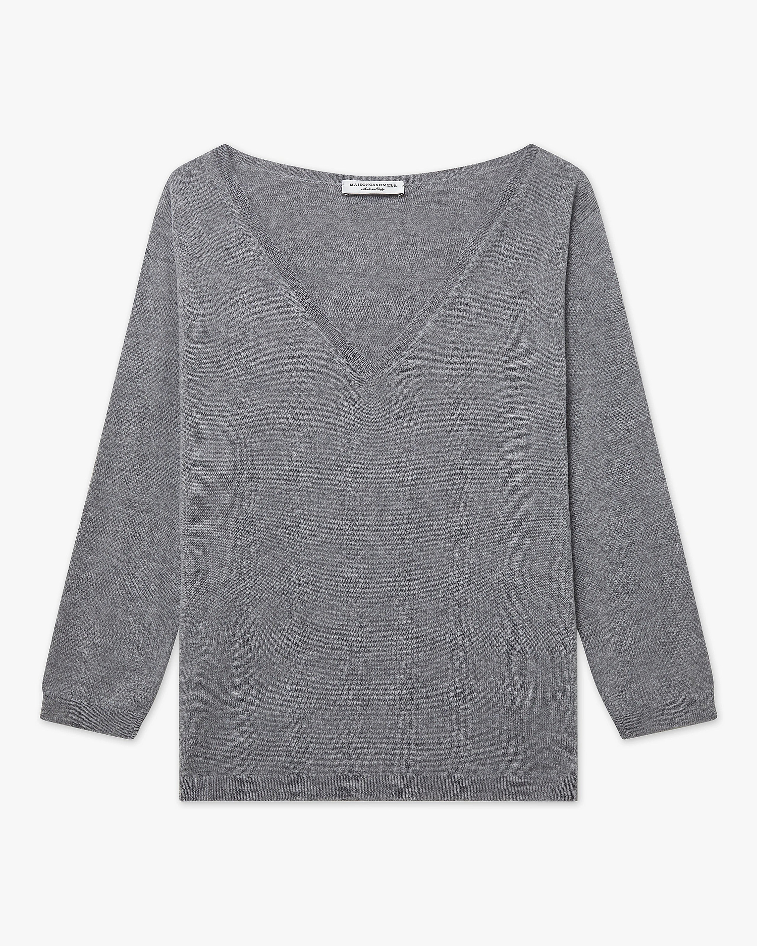Women's Stresa V-Neck Sweater - Grey Cashmere