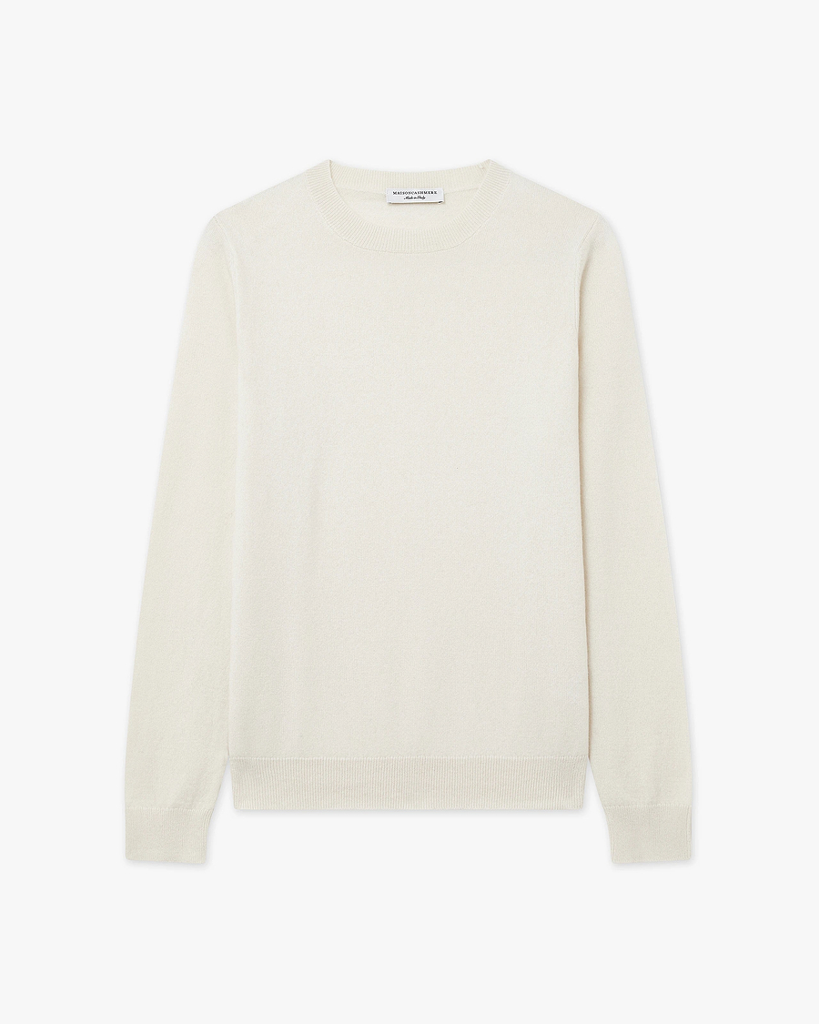 Women's Tribeca Crew Neck Sweater - White Cashmere