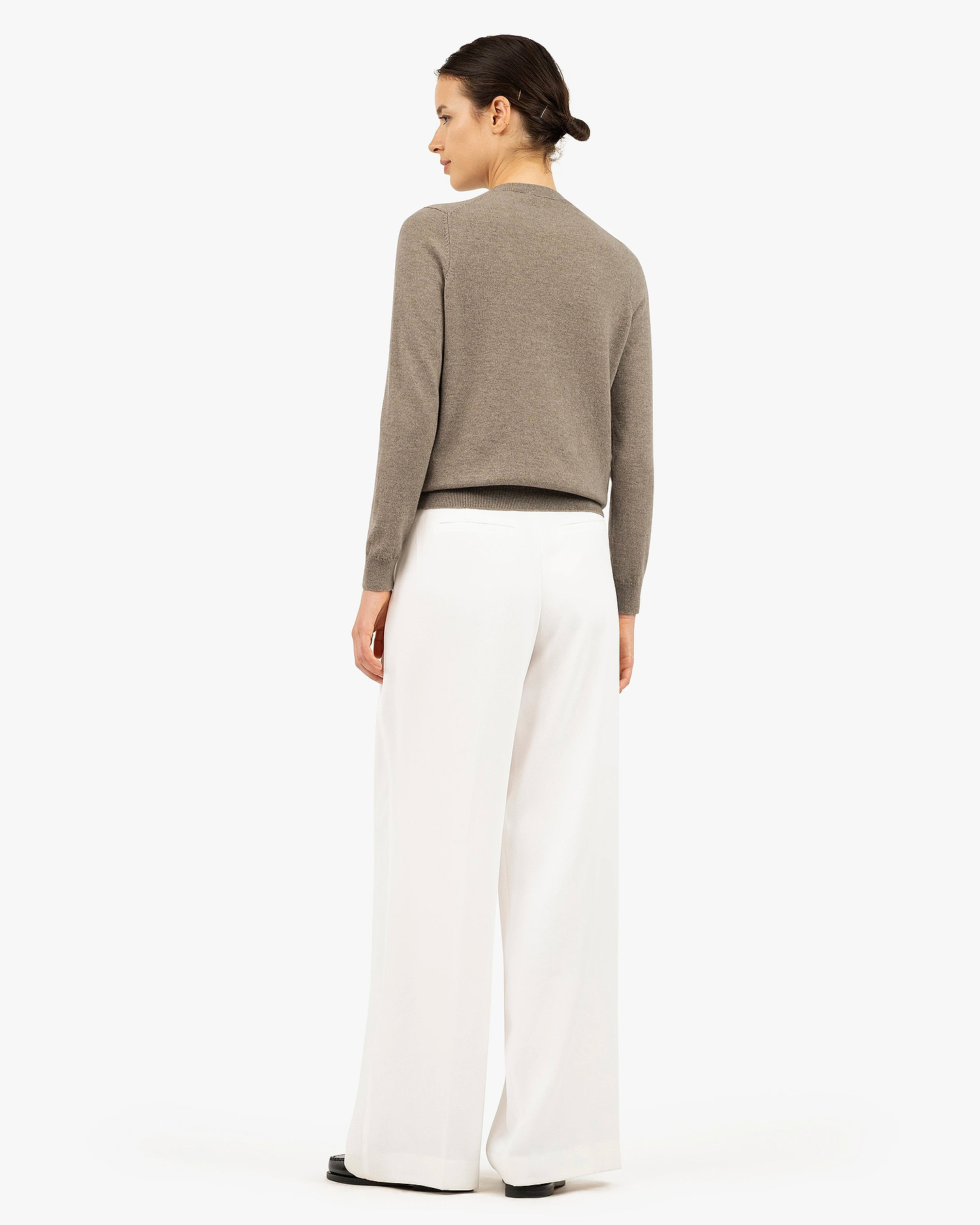 Women's Tribeca Crew Neck Sweater - Taupe Cashmere