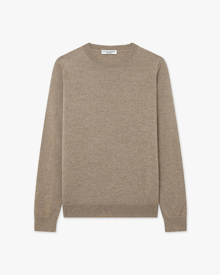 Women's Tribeca Crew Neck Sweater - Taupe Cashmere