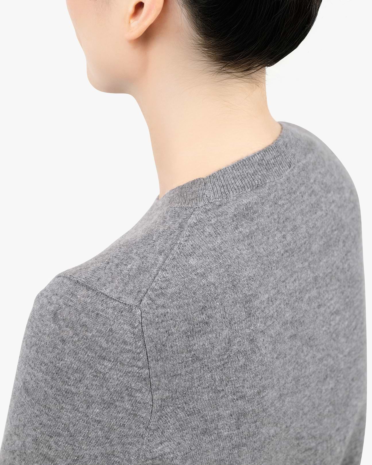 Women's Tribeca Cashmere Crew Neck Sweater - Medium Grey