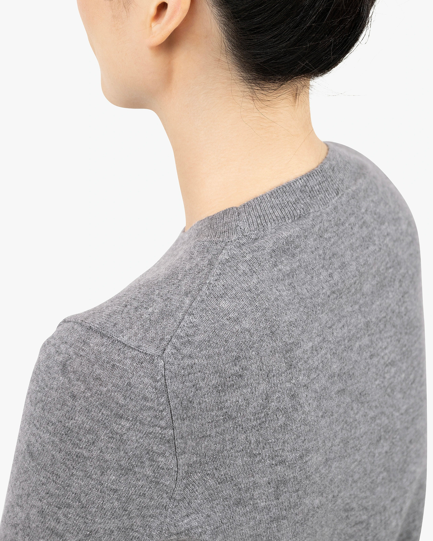 Women's Tribeca Crew Neck Sweater - Medium Grey Cashmere