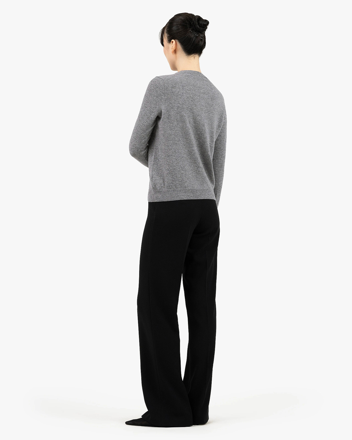 Women's Tribeca Crew Neck Sweater - Medium Grey Cashmere