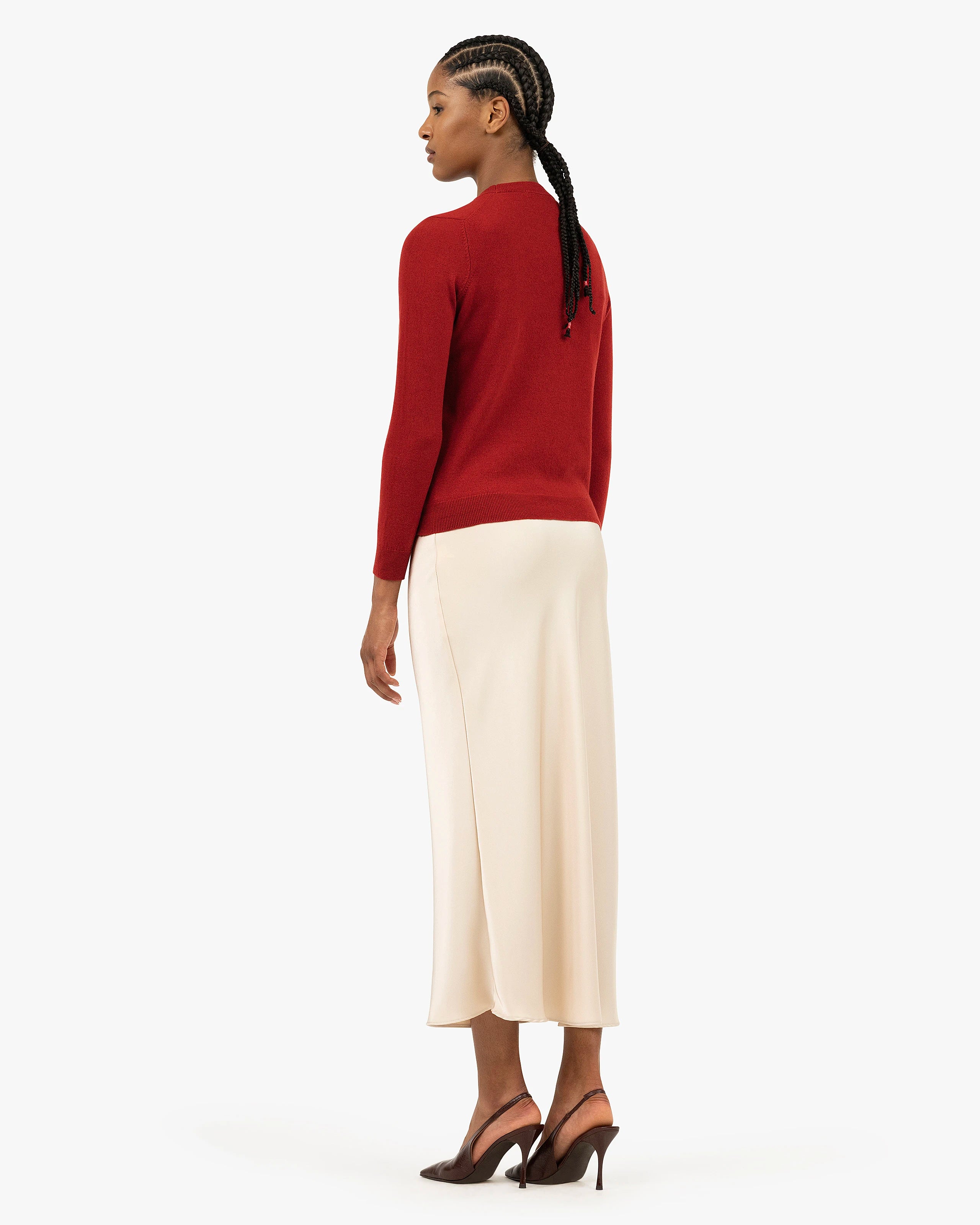 Women's Tribeca Crew Neck Sweater - Red Cashmere