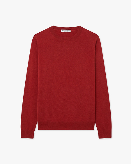 Women's Tribeca Crew Neck Sweater - Red Cashmere
