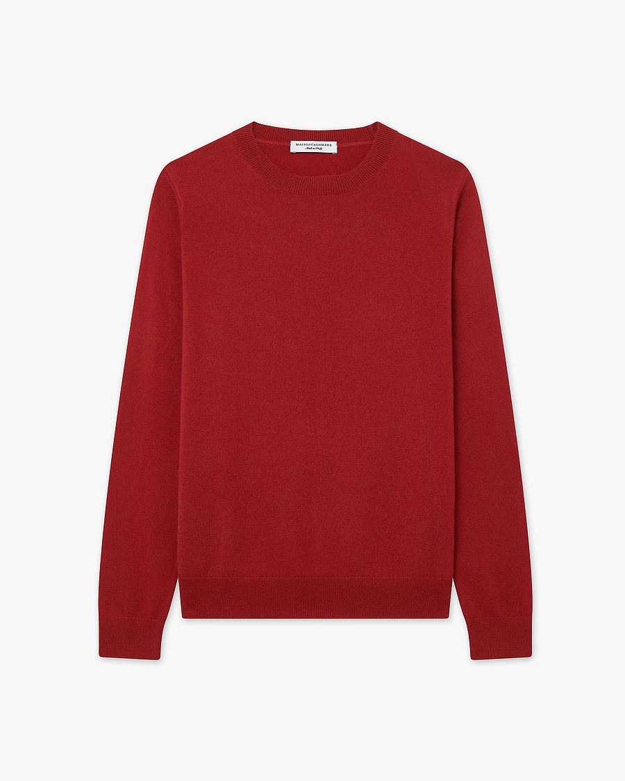 Women's Tribeca Crew Neck Sweater - Red Cashmere