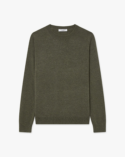 Women's Tribeca Crew Neck Sweater - Green Cashmere